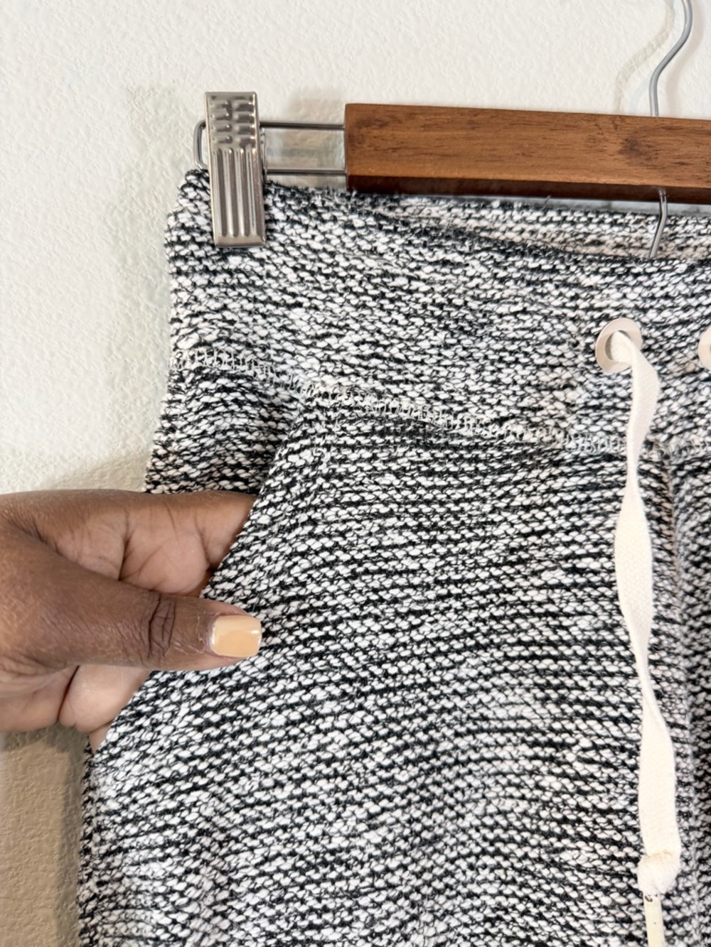 Aerie Offline Snow Day Joggers Size S Black White Textured Knit Loungewear - Picture 3 of 8